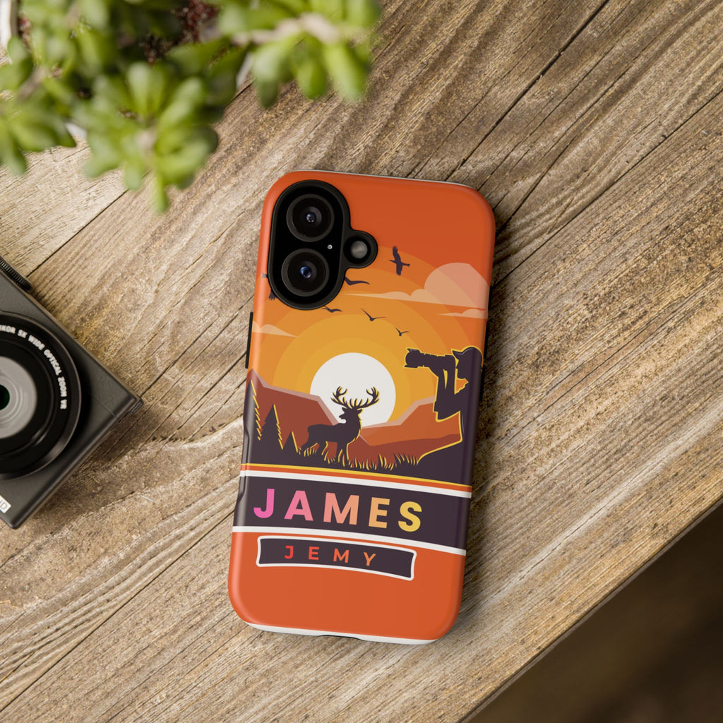 Personalized Hunting Sunset Phone Case — Custom Name "James"