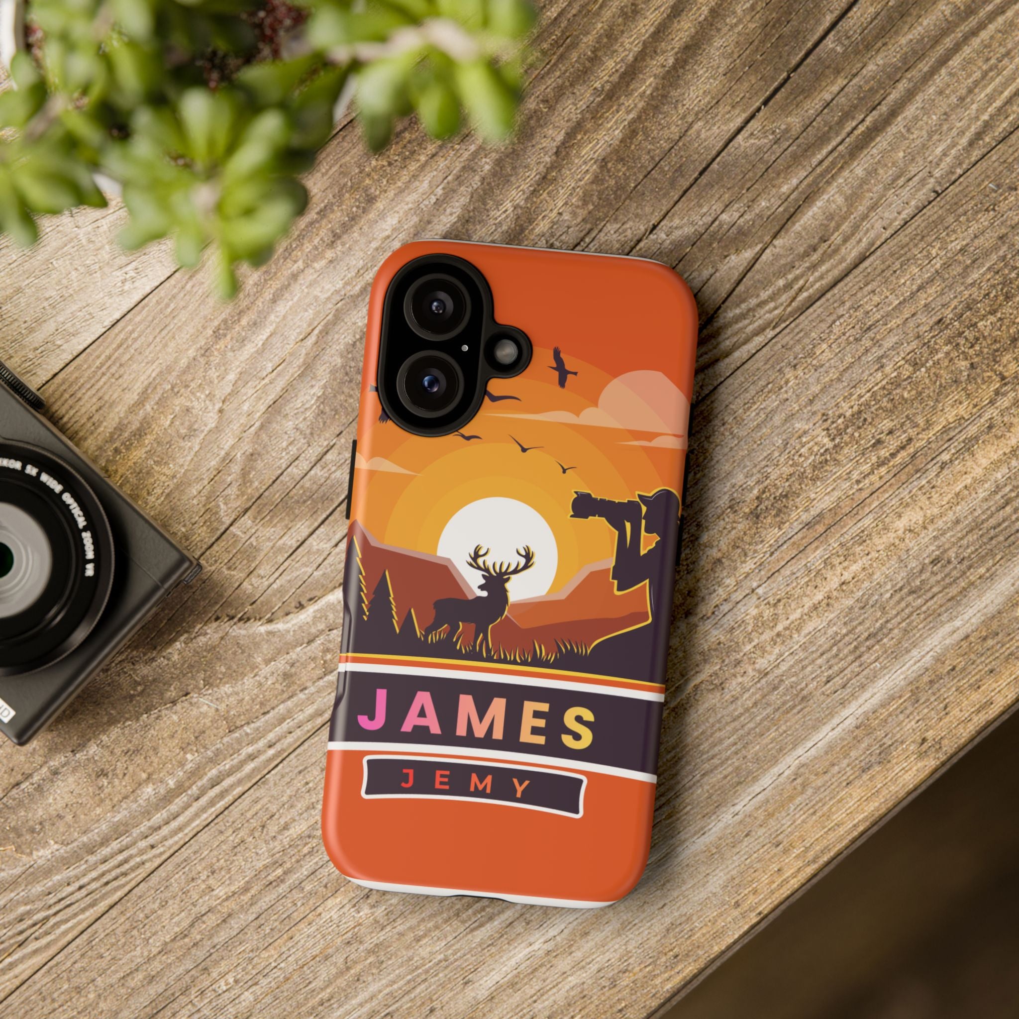 Personalized Hunting Sunset Phone Case — Custom Name "James"