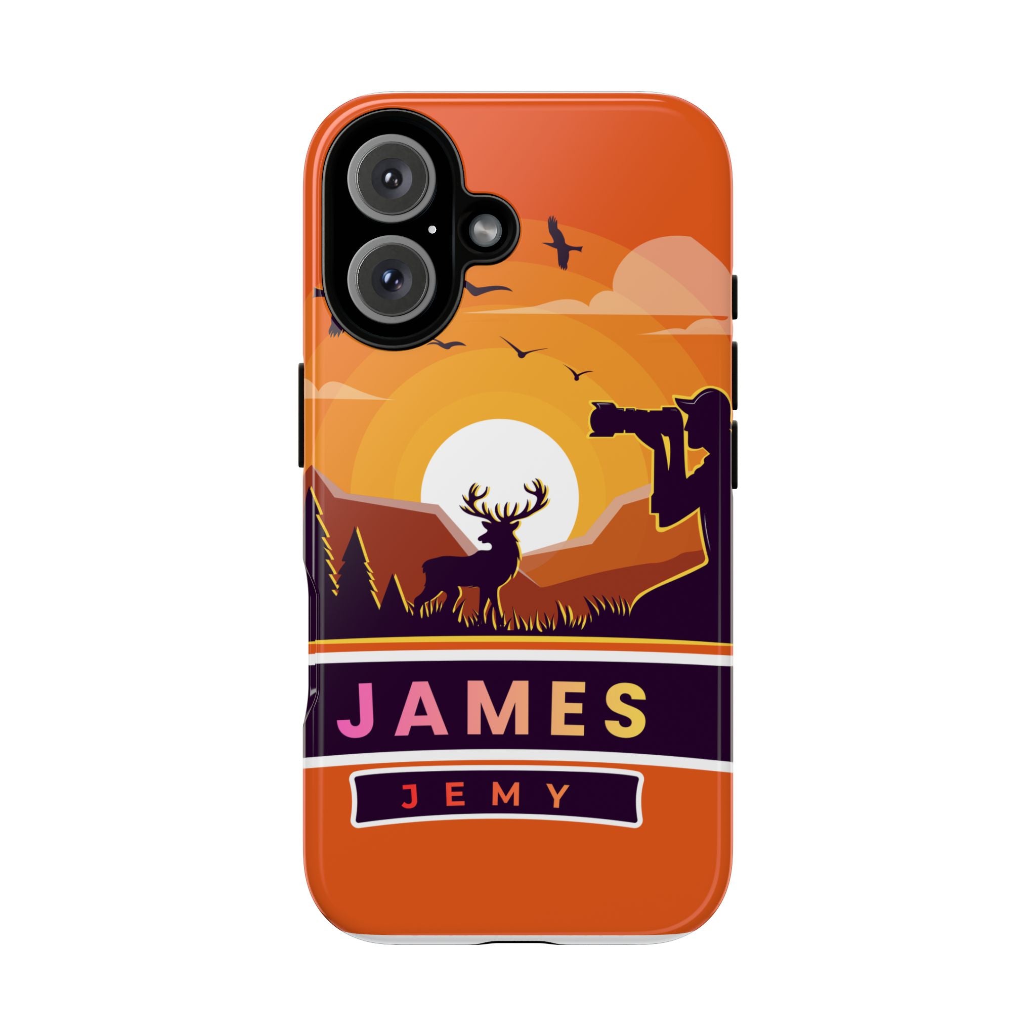 Personalized Hunting Sunset Phone Case — Custom Name "James"