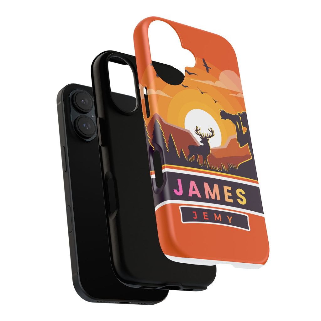 Personalized Hunting Sunset Phone Case — Custom Name "James"
