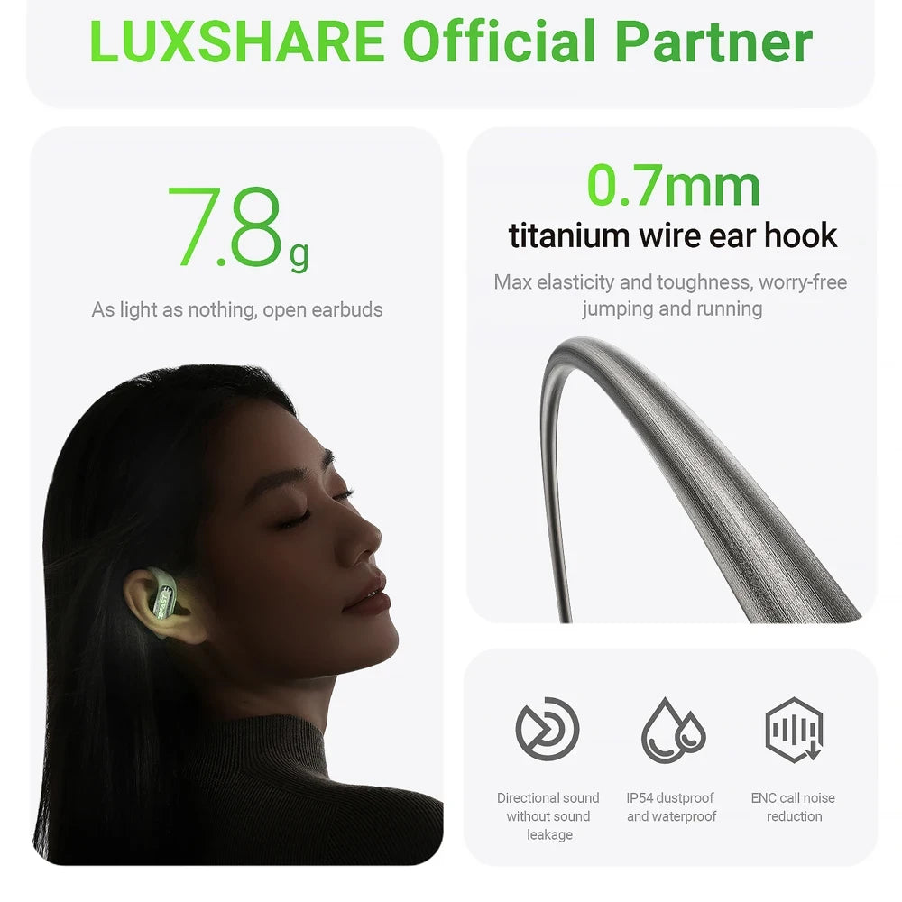 Open-Ear Bluetooth Wireless Sport Earbuds