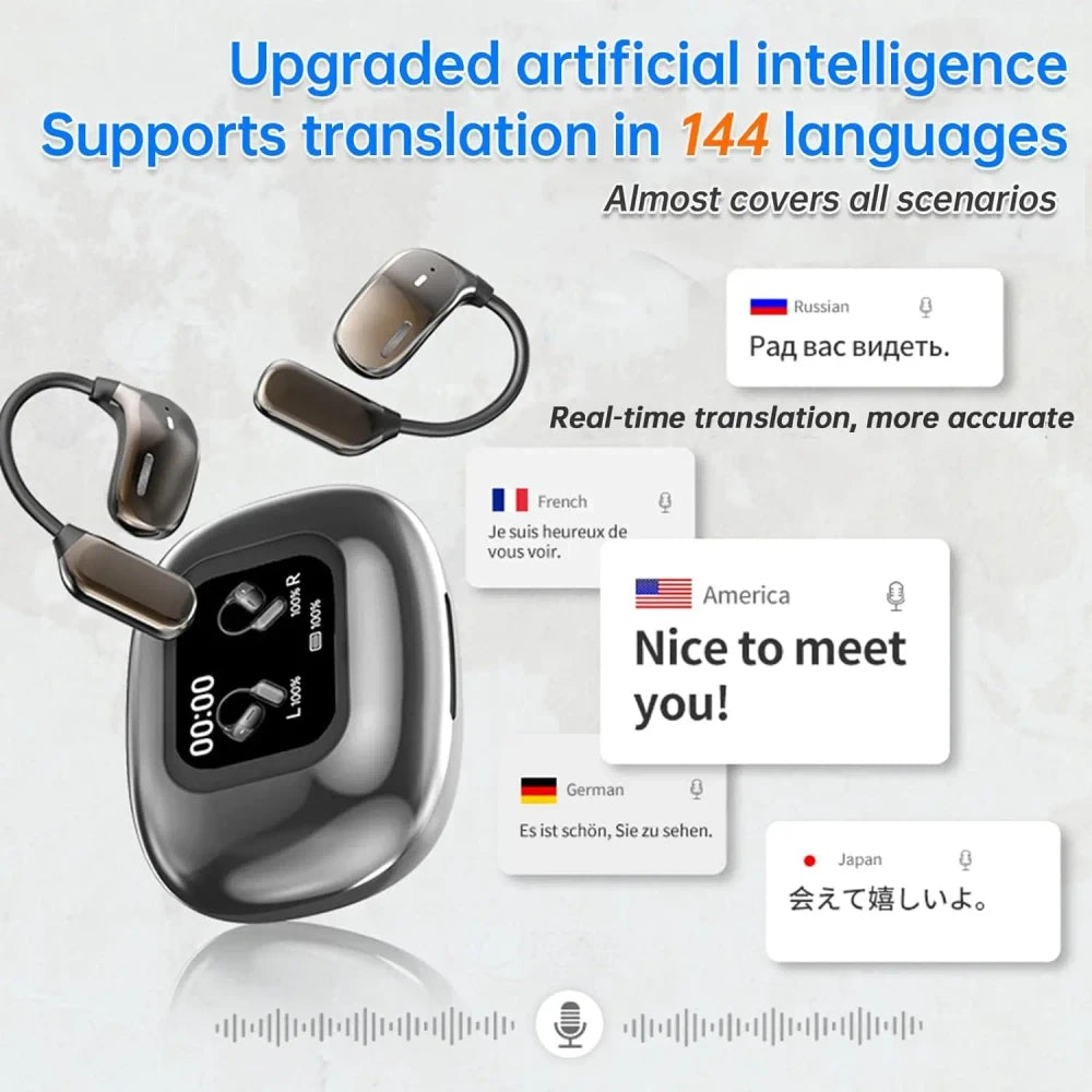 AI Wireless Translation Earbuds