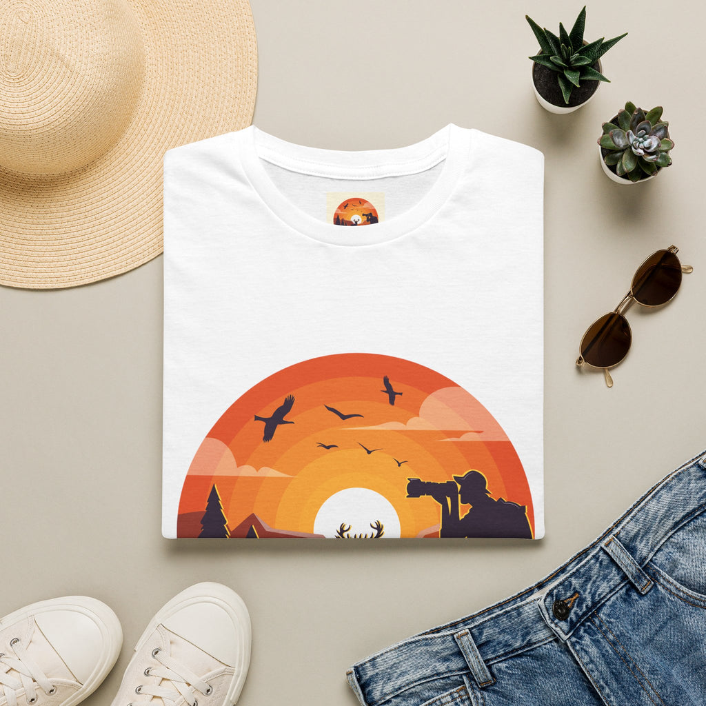 Sunset Deer Silhouette T-Shirt | Personalized Olivia Name